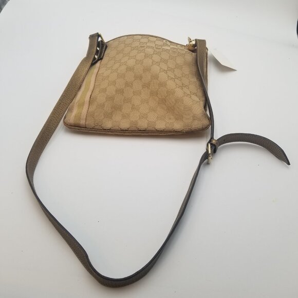 Gucci GG Jolicoeur Crossbody Brown Beige Canvas Fabric Bag - Picture 3 of 16